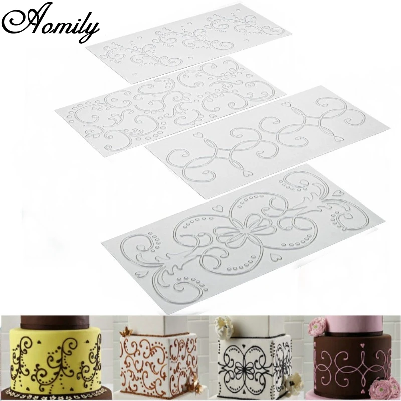 Aomily 4Pcs/Set Rattan Lattices Fondant Cake Molds Transparent Plastic Textured Sugar Crafts Sheet DIY Baking Decorating Tools
Aomily 4Pcs/Set Rattan Lattices Fondant Cake Molds Transparent Plastic Textured Sugar Crafts Sheet DIY Baking Decorating Tools