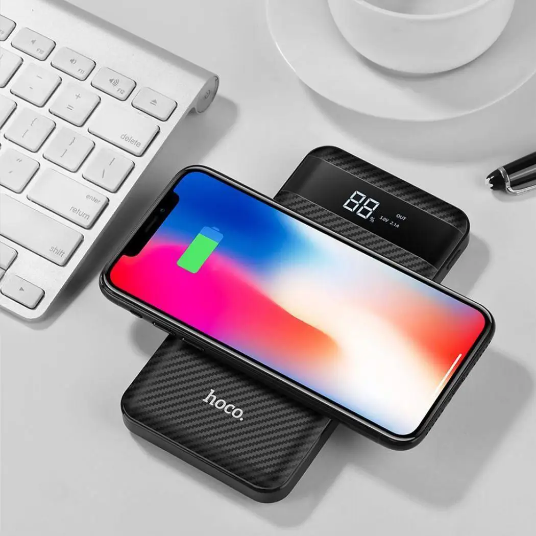 HOCO 10000mAh QI Wireless Charger Power Bank Dual USB with Digital Display External Battery Powerbank for iphone 8 X XS Max XR
HOCO 10000mAh QI Wireless Charger Power Bank Dual USB with Digital Display External Battery Powerbank for iphone 8 X XS Max XR