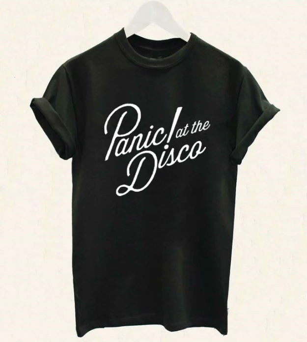 Women T-shirts Cotton Casual Funny T Shirt slogan unisex tees tops At The Disco Shirt Panic! At The Disco Letter Print
Women T-shirts Cotton Casual Funny T Shirt slogan unisex tees tops At The Disco Shirt Panic! At The Disco Letter Print
