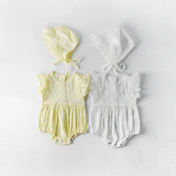 2019 New Fashion Infant Toddler Cotton Rompers With Hats Ruffles Fly Sleeve Summer New Fashion Cute Baby Girl Rompers
2019 New Fashion Infant Toddler Cotton Rompers With Hats Ruffles Fly Sleeve Summer New Fashion Cute Baby Girl Rompers
