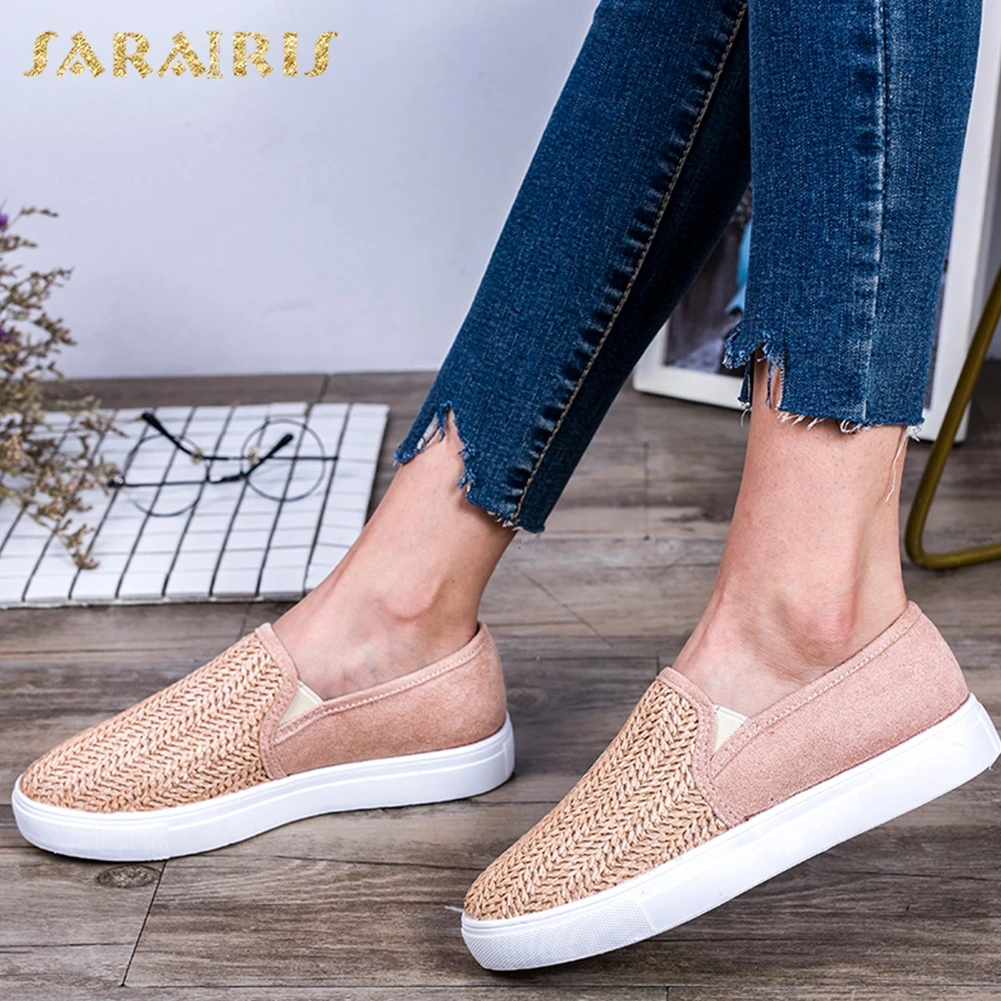 Sarairis women's Loafers Shoes Woman Weave Flock Comfortable Flats Shoes For Women Leisure Shoes Woman Size 35-43
Sarairis women's Loafers Shoes Woman Weave Flock Comfortable Flats Shoes For Women Leisure Shoes Woman Size 35-43
