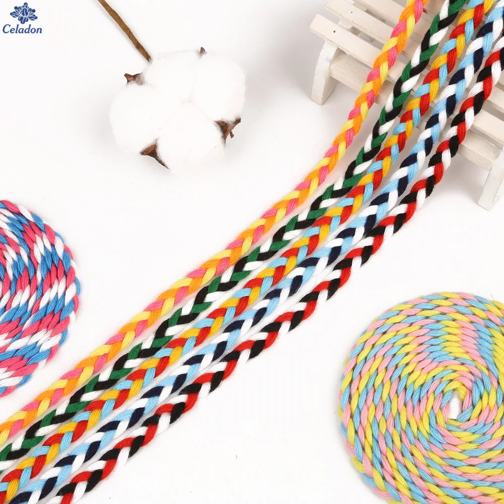 5 Meters Width about 7mm Colorful 100% Cotton Three Strands Braided Poly Cotton String Cords For DIY Handmade Gifts Craft Making
5 Meters Width about 7mm Colorful 100% Cotton Three Strands Braided Poly Cotton String Cords For DIY Handmade Gifts Craft Making