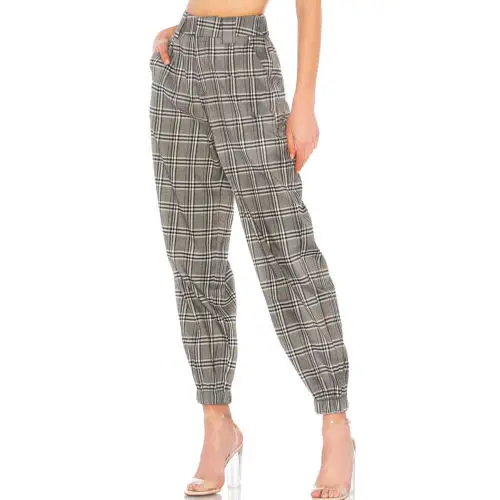 Fashion Casual British Style Plaid Stretchy High Waist Pants Women's Belt Slim Drawstring Long Trousers
Fashion Casual British Style Plaid Stretchy High Waist Pants Women's Belt Slim Drawstring Long Trousers