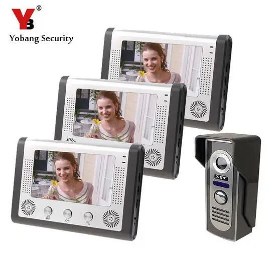 Yobang Security 7 Inch Video Intercom Doorbell Door Phone Intercom 1-Camera 3-Monitor Night Vision Wired Bell Phone Doorphone
Yobang Security 7 Inch Video Intercom Doorbell Door Phone Intercom 1-Camera 3-Monitor Night Vision Wired Bell Phone Doorphone