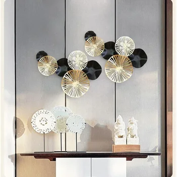 Modern Luxury Wrought Iron Lotus Leaf 3D Stereo Wall Decorative Livingroom Wall Hanging Mural Home Crafts Art Ornament R1242
Modern Luxury Wrought Iron Lotus Leaf 3D Stereo Wall Decorative Livingroom Wall Hanging Mural Home Crafts Art Ornament R1242