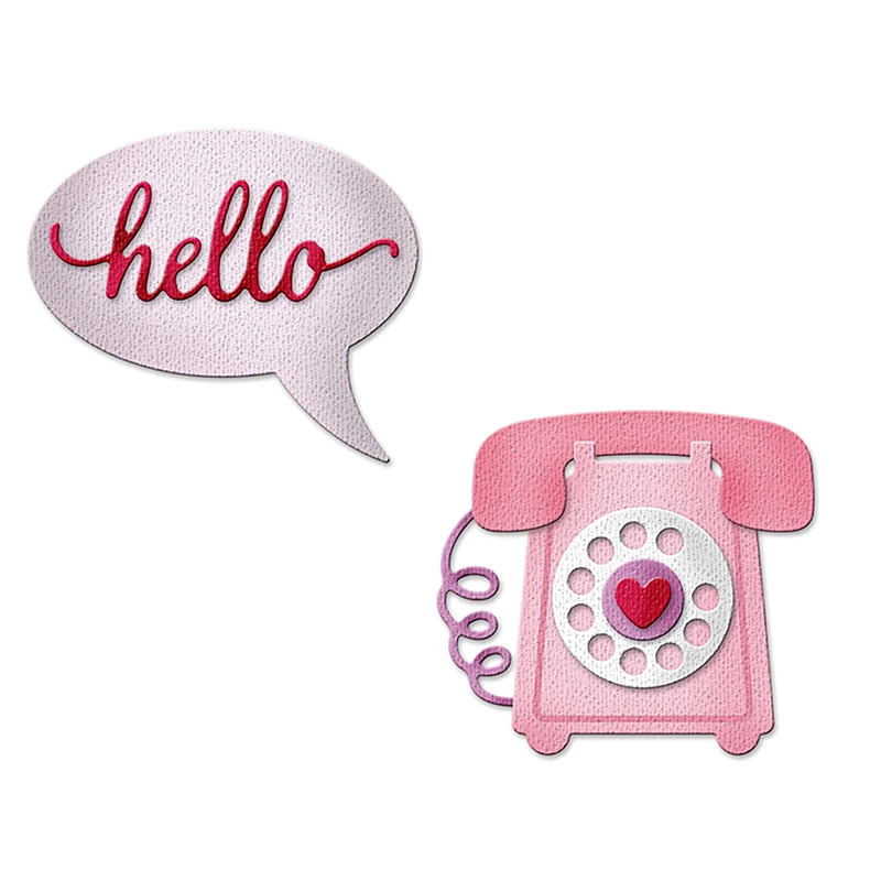 Hello heart Telephone Shape Metal Cutting Dies Stencils For DIY Scrapbooking Embossing Decorative Paper Cards Handcraft Tools
Hello heart Telephone Shape Metal Cutting Dies Stencils For DIY Scrapbooking Embossing Decorative Paper Cards Handcraft Tools