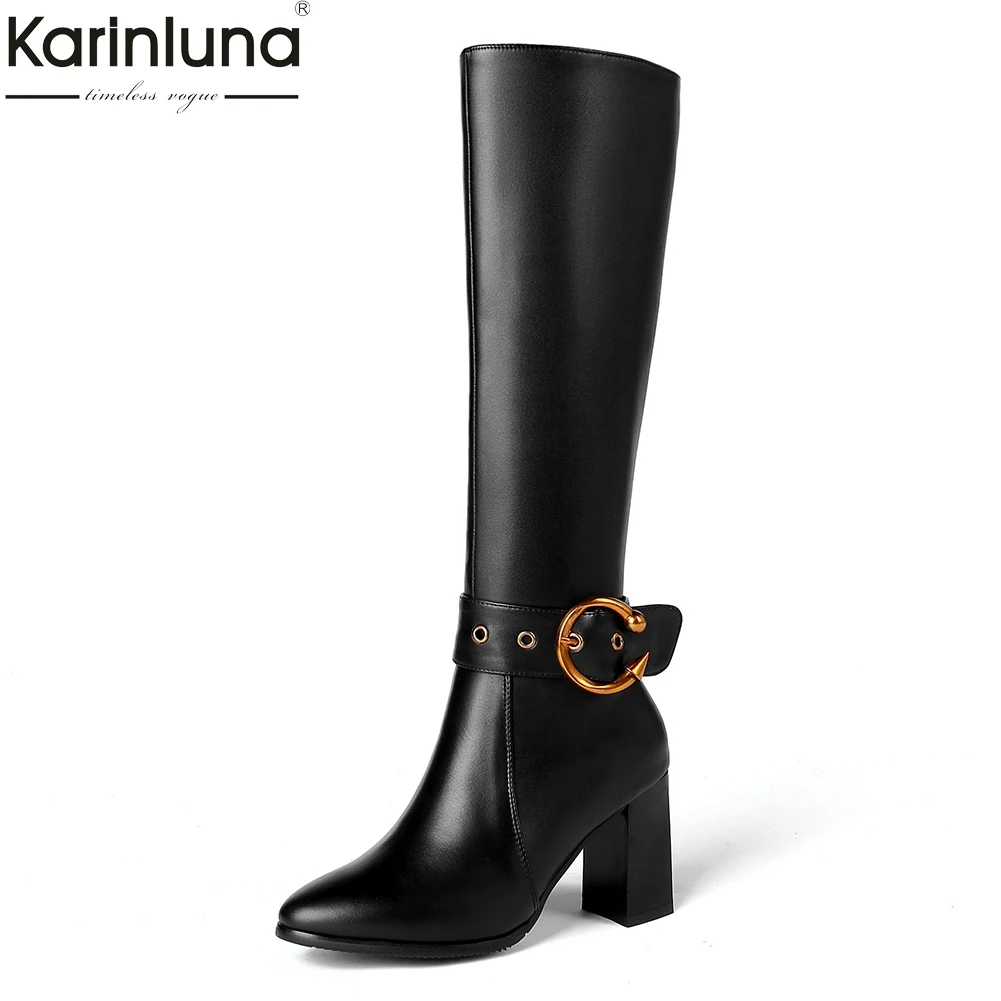 KarinLuna 2018 Genuine Leather Plus Size 31-45 Cow Leather Shoes Women High Heels Sexy Party Boots Woman Shoes Knee High Boots
KarinLuna 2018 Genuine Leather Plus Size 31-45 Cow Leather Shoes Women High Heels Sexy Party Boots Woman Shoes Knee High Boots