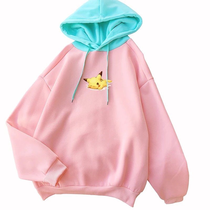 Cartoon Hoodie Women Loose Long Sleeve Kawaii Pikachu Hooded Sweatshirt Harajuku Korean Casual 2018 Autumn Female Thick Pullover
Cartoon Hoodie Women Loose Long Sleeve Kawaii Pikachu Hooded Sweatshirt Harajuku Korean Casual 2018 Autumn Female Thick Pullover