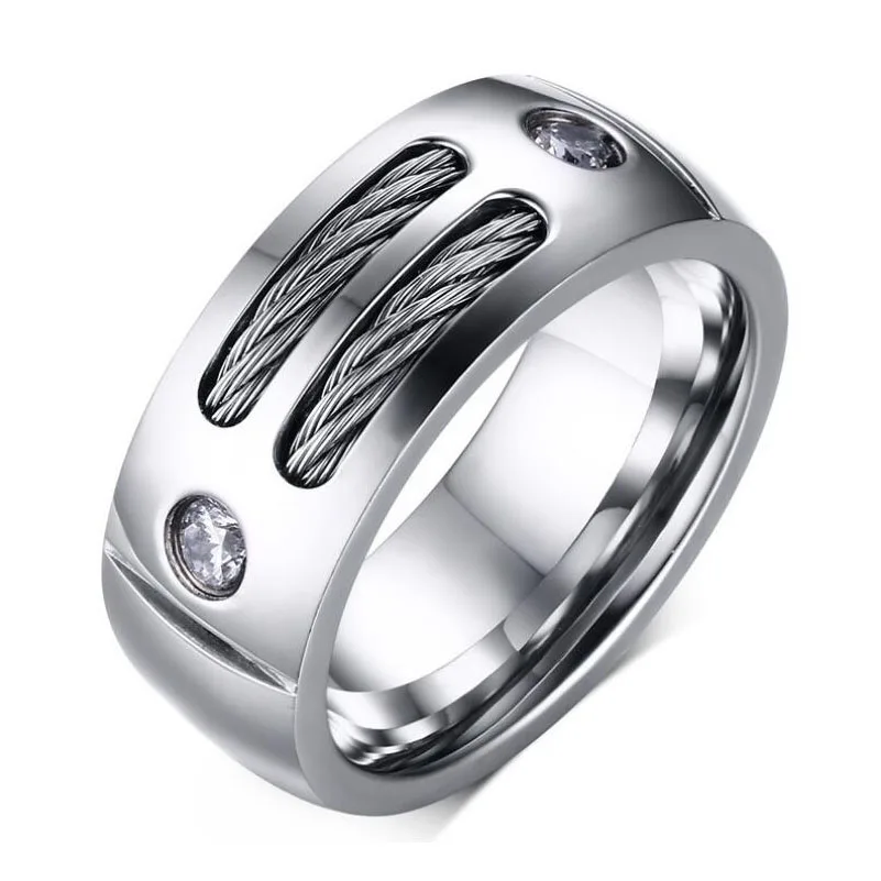 New Summer Fashionable Men's Stainless Steel Ring Unique Cables and Screw Design For Gentlemen
New Summer Fashionable Men's Stainless Steel Ring Unique Cables and Screw Design For Gentlemen