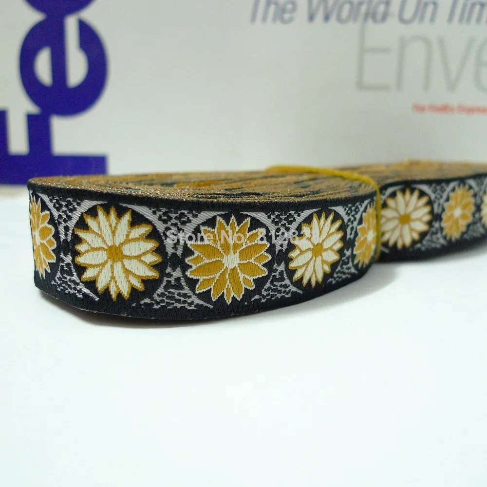 10 Meters 7/8'' 22mm Wide Yellow Daisy Flower Adjustable Headbands Woven Jacquard Ribbon
10 Meters 7/8'' 22mm Wide Yellow Daisy Flower Adjustable Headbands Woven Jacquard Ribbon