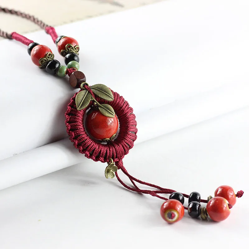 2018 fashion long chain necklace hemp tassel Clavicular chain Summer Bohemia Handmade ceramic choker women's sale jewelry
2018 fashion long chain necklace hemp tassel Clavicular chain Summer Bohemia Handmade ceramic choker women's sale jewelry