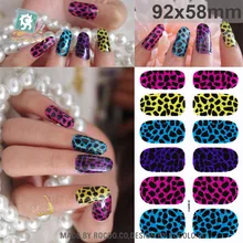 Rocooart Y5021-5040 Adesivo Unghie artistiche Stickers Bella Mucche Leopardo Nail Sticker Minx di Modo Del Chiodo Involucri Decalcomanie 2018 di Modo(China)