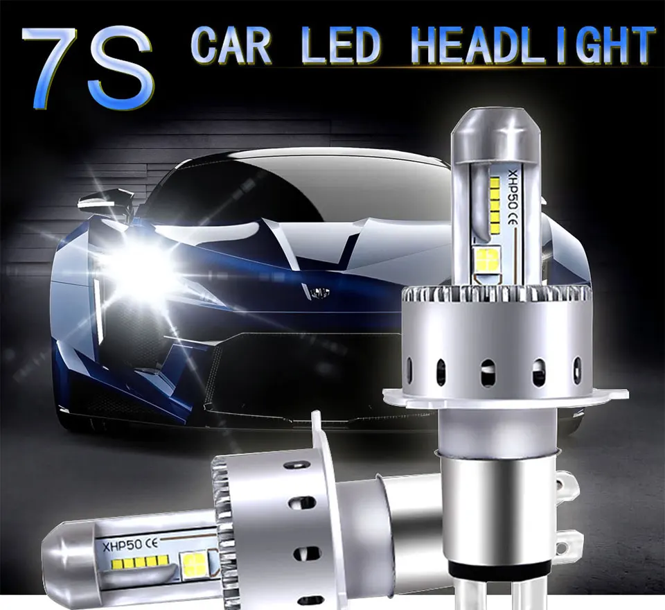 Auto Headlamp LED Light H1 H4 H7 Car Headlight Bulbs H11 9005 9006 LED Lamp Kit 12V 24V Automotive 80W 9600LM  LEDs (1)