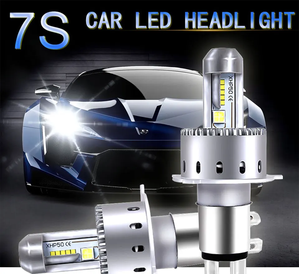 Auto Headlamp LED Light H1 H4 H7 Car Headlight Bulbs H11 9005 9006 LED Lamp Kit 12V 24V Automotive 80W 9600LM CREE LEDs (1)