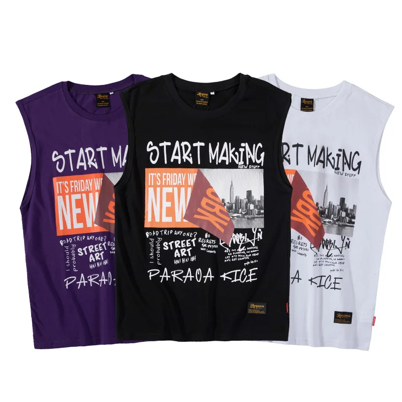 Brand New Men Tank Tops Creative Printing Male Tank Tops O-Neck Breathable Black White Purple Men Tank Tops
Brand New Men Tank Tops Creative Printing Male Tank Tops O-Neck Breathable Black White Purple Men Tank Tops