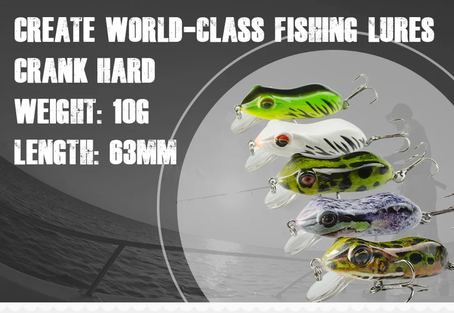 Frog Fishing Crankbait Lure Wobblers 01