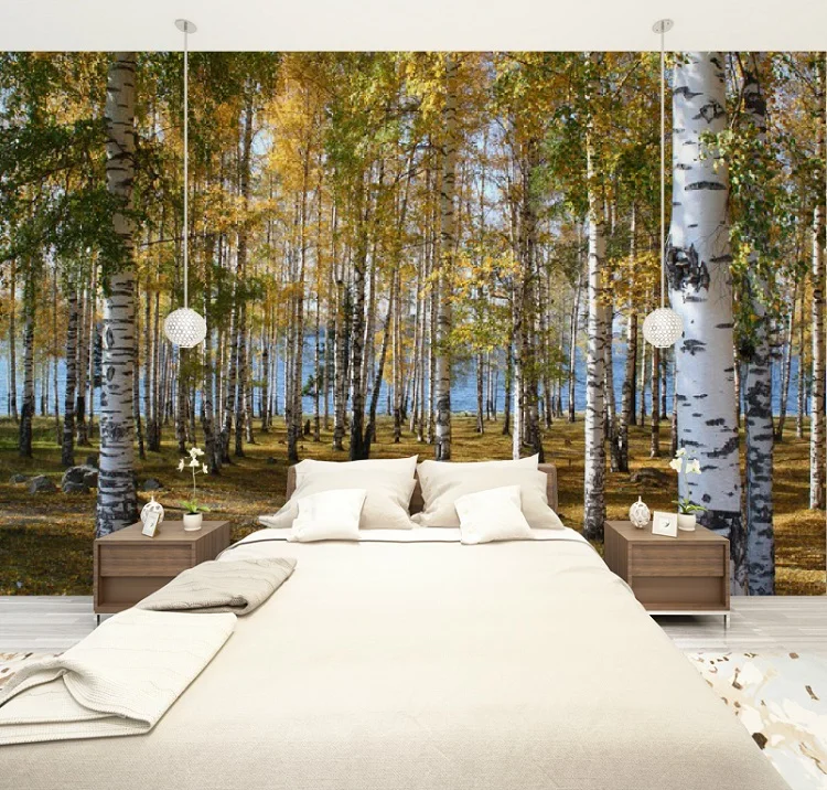 Custom Size 3D Photo Mural Birch Forest Landscape Removable Wall Papers Self-adhesive Vinyl Wall Sticker Art Home Decor
Custom Size 3D Photo Mural Birch Forest Landscape Removable Wall Papers Self-adhesive Vinyl Wall Sticker Art Home Decor