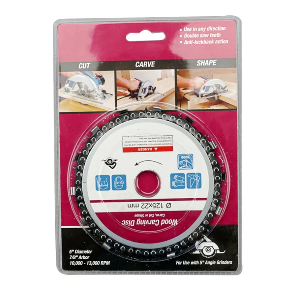 125mm Angle Grinder Angle Grinding Chain Plate Woodworking Chain Plate Wood Carving Disc For 14 Tooth Angle Grinder Power Tool 
125mm Angle Grinder Angle Grinding Chain Plate Woodworking Chain Plate Wood Carving Disc For 14 Tooth Angle Grinder Power Tool