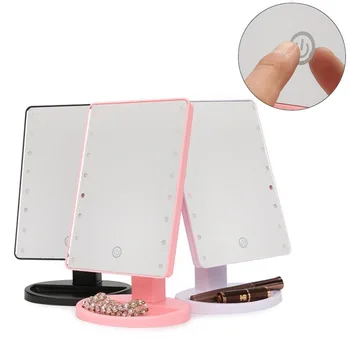 180 Degree Rotation Touch Screen Makeup Mirror Portable Compact Pocket With LED Light Tabletop Lamp Cosmetic Mirror Make Up Tool
180 Degree Rotation Touch Screen Makeup Mirror Portable Compact Pocket With LED Light Tabletop Lamp Cosmetic Mirror Make Up Tool