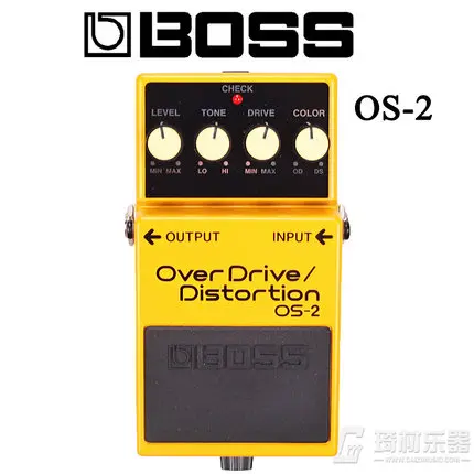 

Boss Audio OS-2 Overdrive and Distortion Effects Pedal for Guitar and Bass with Level, Tone, Drive, and Color Controls