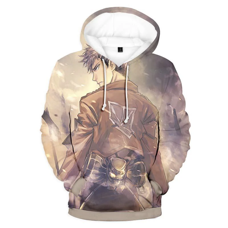 Waliicorners Anime Hoodies Attack on Titan 3D Print Hoodies attack on titan hoodie levi Streetwear Couple Jumper Hooded Jacket 34