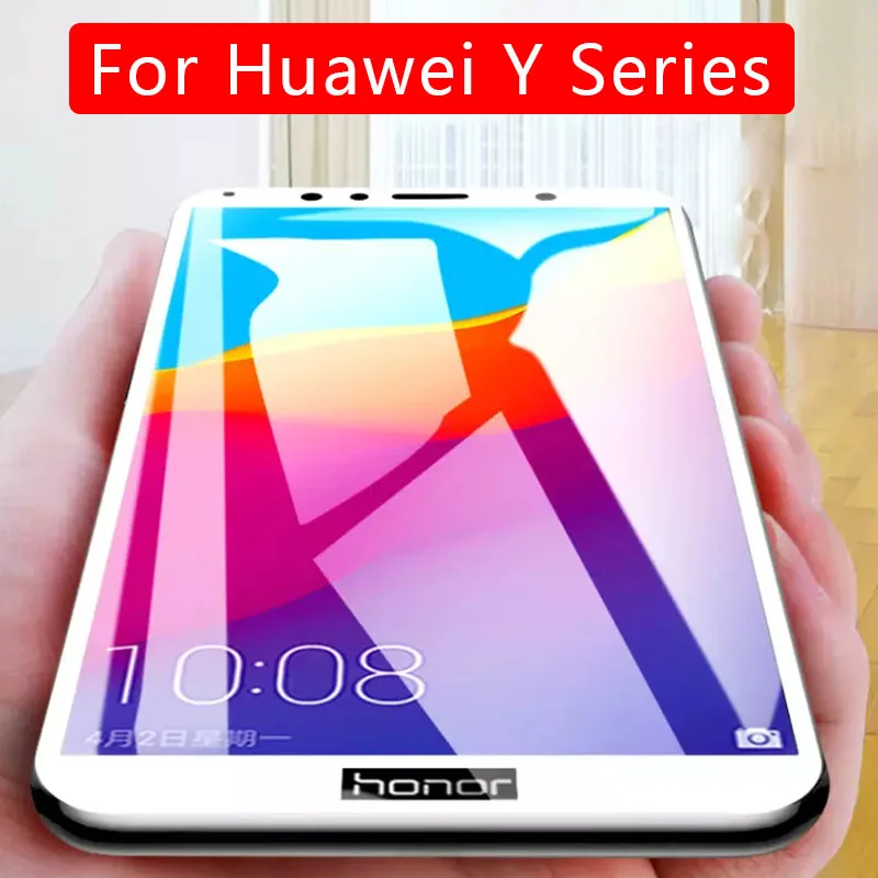 Защитное стекло для Huawei Y3 Y5 Y6 Y7 Y9 Prime 2017 2018 чехол из закаленного стекла на Y 3 5 6 7 9 3y 5y
