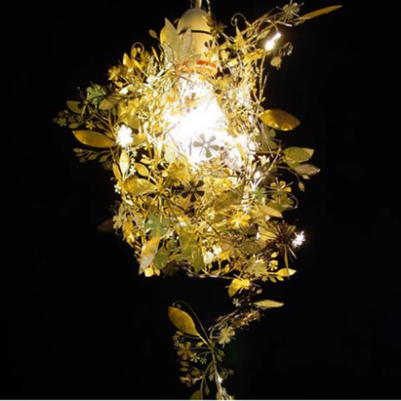 Pastoral Droplights Gold Chrome Leaves Flowers Pendant Lights Fixture Indoor Lighting Cafes Restaurant Dining Room Pendant Lamps
Pastoral Droplights Gold Chrome Leaves Flowers Pendant Lights Fixture Indoor Lighting Cafes Restaurant Dining Room Pendant Lamps