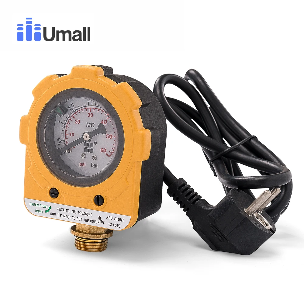EU plug 4 bars Automatic Adjustable Electronic Digital Water Pump Pressure Gauge Controller Protection Switch 0-4KG 1500w 60PSI
EU plug 4 bars Automatic Adjustable Electronic Digital Water Pump Pressure Gauge Controller Protection Switch 0-4KG 1500w 60PSI