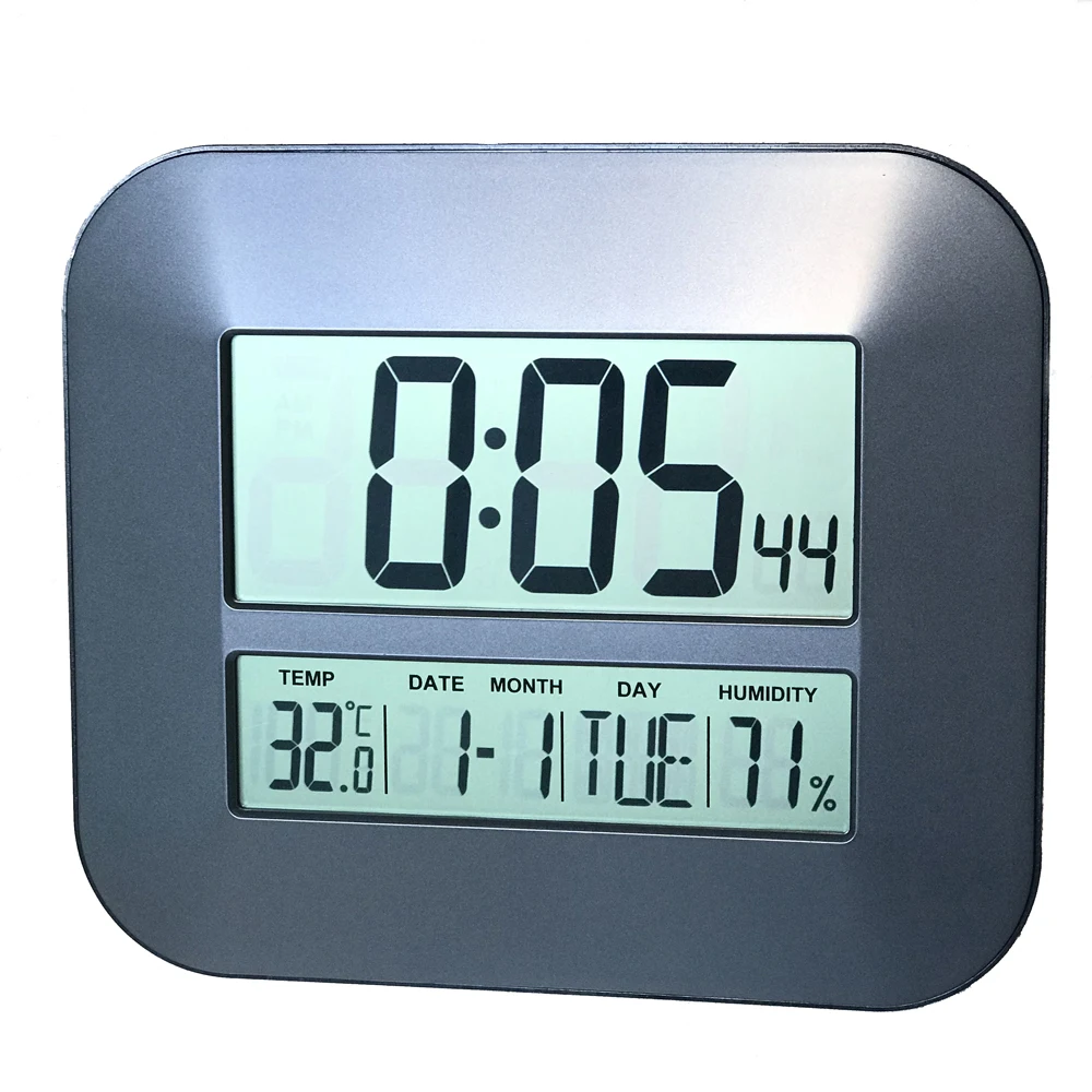 Big LCD Calendar Wall Clock with Thermometer/Table Alarm Clock/Gift Ideas Model: 2708Black
Big LCD Calendar Wall Clock with Thermometer/Table Alarm Clock/Gift Ideas Model: 2708Black