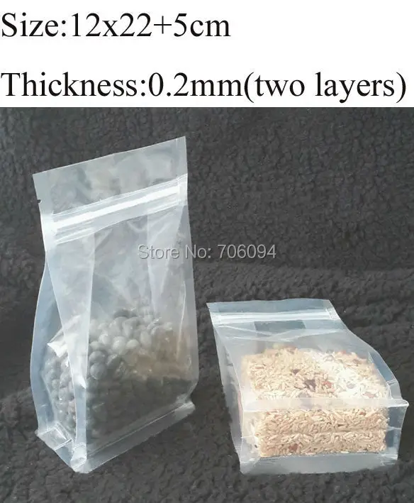 12x22+5cm Standup clear plastic bag,Ziplock clear flat bottom bellow pocket bag,rice,tea nuts packing bag,150pcs/lot
12x22+5cm Standup clear plastic bag,Ziplock clear flat bottom bellow pocket bag,rice,tea nuts packing bag,150pcs/lot