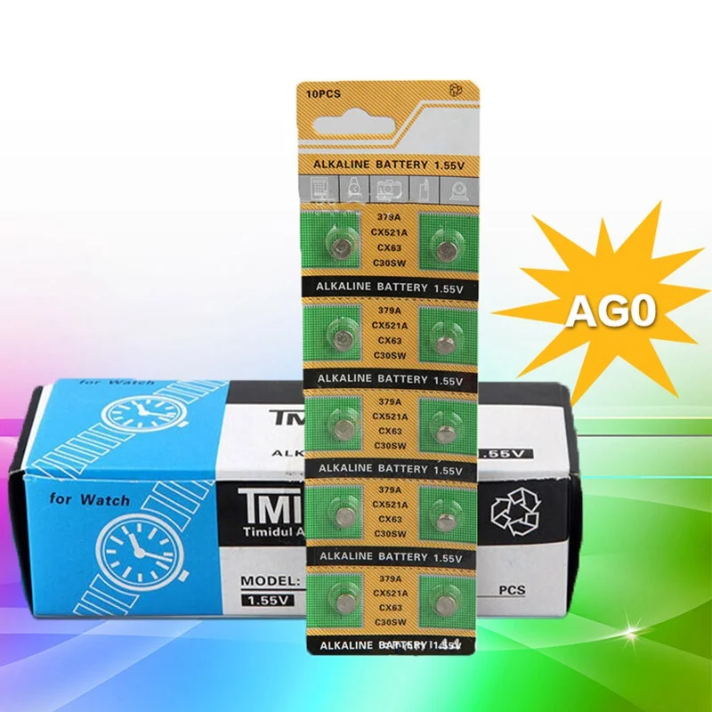 5Pcs Button Batteries 10mAh AG0 LR521 Alkaline Battery 379A SR521 379 618 SR63 521 SR521SW For Watch Zinc Manganese Battery
5Pcs Button Batteries 10mAh AG0 LR521 Alkaline Battery 379A SR521 379 618 SR63 521 SR521SW For Watch Zinc Manganese Battery