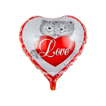 50pcs/lot 18inch heart shape bear love foil balloons party decoration globos Aluminum ballon party supplies toys 45*45cm
50pcs/lot 18inch heart shape bear love foil balloons party decoration globos Aluminum ballon party supplies toys 45*45cm