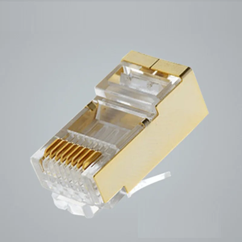 5 pcs gold Ironclad RJ45 CAT6 Modular 8P8C Plug Network Ethernet Connector 8 core gold plating Network Cable Heads
5 pcs gold Ironclad RJ45 CAT6 Modular 8P8C Plug Network Ethernet Connector 8 core gold plating Network Cable Heads