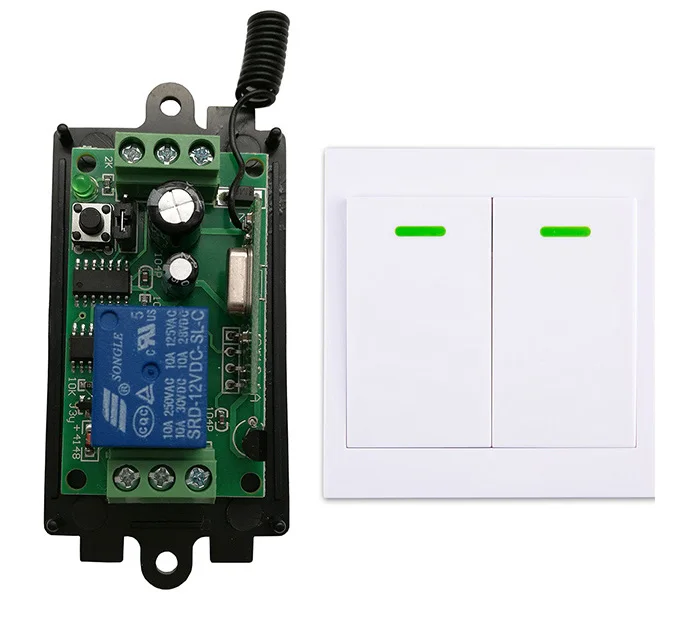 DC 9V 12V 24V 1 CH 1CH Wireless Remote Control Switch System Receiver+Wall Panel Remote Transmitter Sticky Remote 315/433.92 MHZ
DC 9V 12V 24V 1 CH 1CH Wireless Remote Control Switch System Receiver+Wall Panel Remote Transmitter Sticky Remote 315/433.92 MHZ