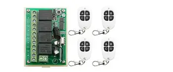 DC12V 4CH 10A RF Wireless Remote Control Switch System teleswitch 1 transmitter & 4 receiver relay Receiver Smart Home Switch
DC12V 4CH 10A RF Wireless Remote Control Switch System teleswitch 1 transmitter & 4 receiver relay Receiver Smart Home Switch
