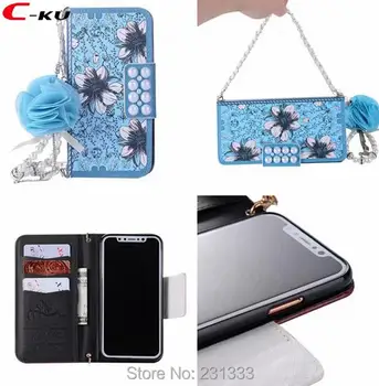 C-ku For Iphone X 8 8TH 7 PLUS I7 6 6S SE 5 5S 3D Flower Bead Bling Wallet Leather Pouch Case TPU ID Card 38CM Chain Skin 30pcs
C-ku For Iphone X 8 8TH 7 PLUS I7 6 6S SE 5 5S 3D Flower Bead Bling Wallet Leather Pouch Case TPU ID Card 38CM Chain Skin 30pcs
