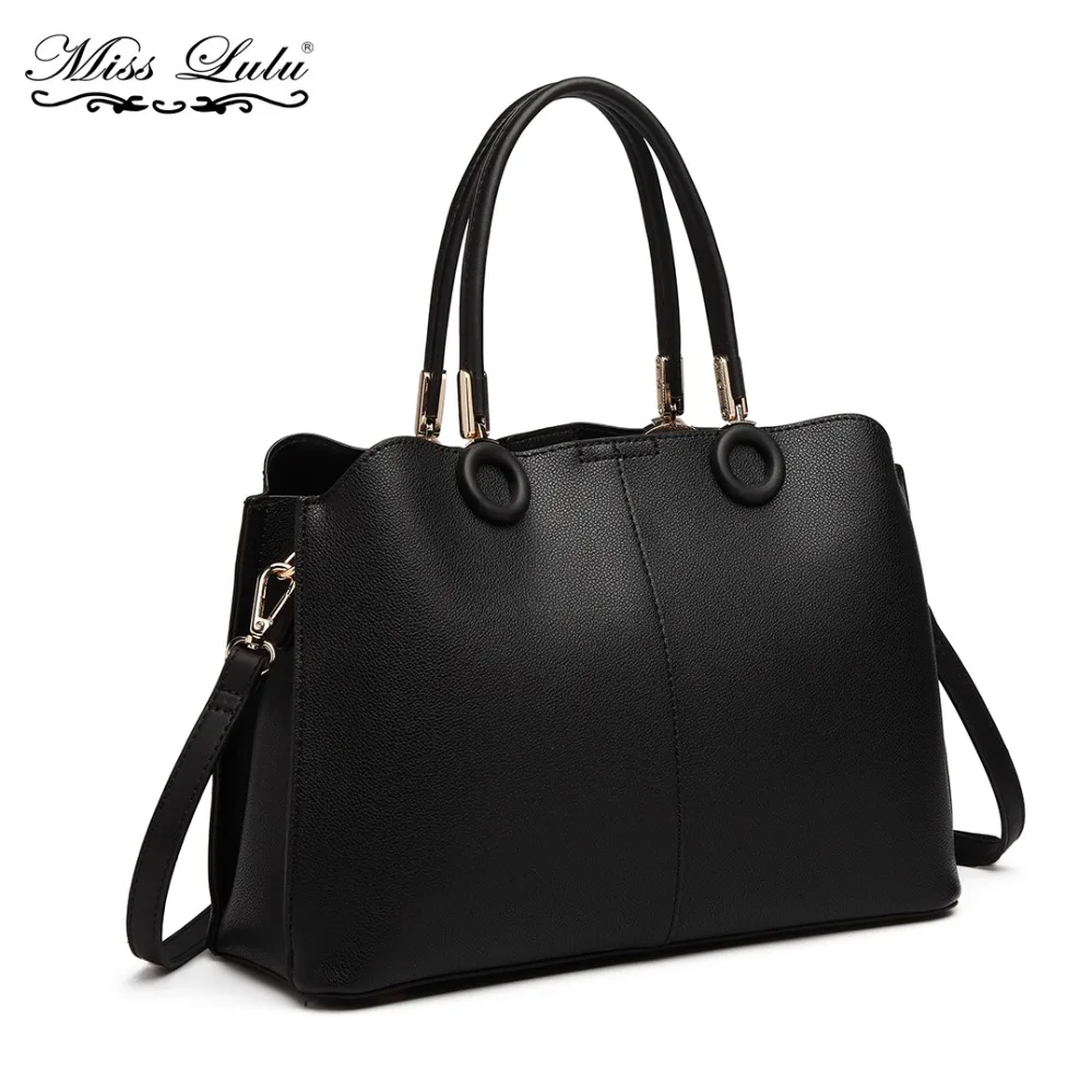 Miss Lulu Women Handbags Shoulder Bags Ladies PU Leather Top-handle Totes Bag Fashion Crossbody Messenger Bags Black LN6847
Miss Lulu Women Handbags Shoulder Bags Ladies PU Leather Top-handle Totes Bag Fashion Crossbody Messenger Bags Black LN6847