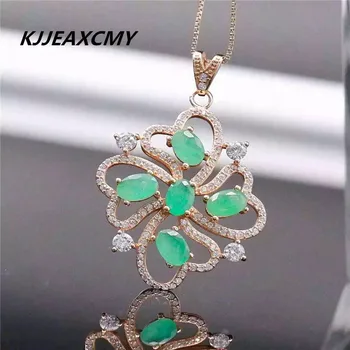 KJJEAXCMY boutique jewelry,925 sterling silver inlaid with natural emerald female pendant, noble and inexpensive
KJJEAXCMY boutique jewelry,925 sterling silver inlaid with natural emerald female pendant, noble and inexpensive