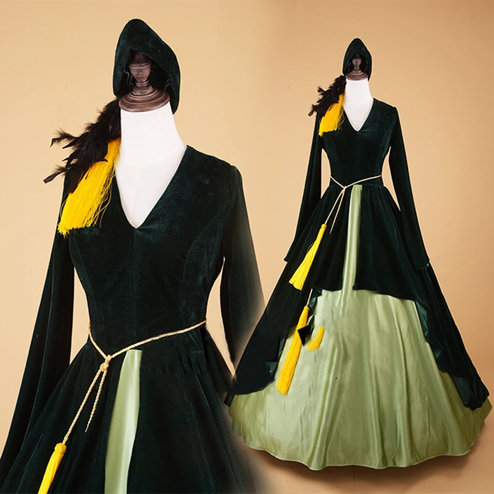 New Spring Women Vintage Victorian Gothic Renaissance Velvet Dress Halloween Witch Vampire Theatre Costume Ball Gown Party Dress
New Spring Women Vintage Victorian Gothic Renaissance Velvet Dress Halloween Witch Vampire Theatre Costume Ball Gown Party Dress