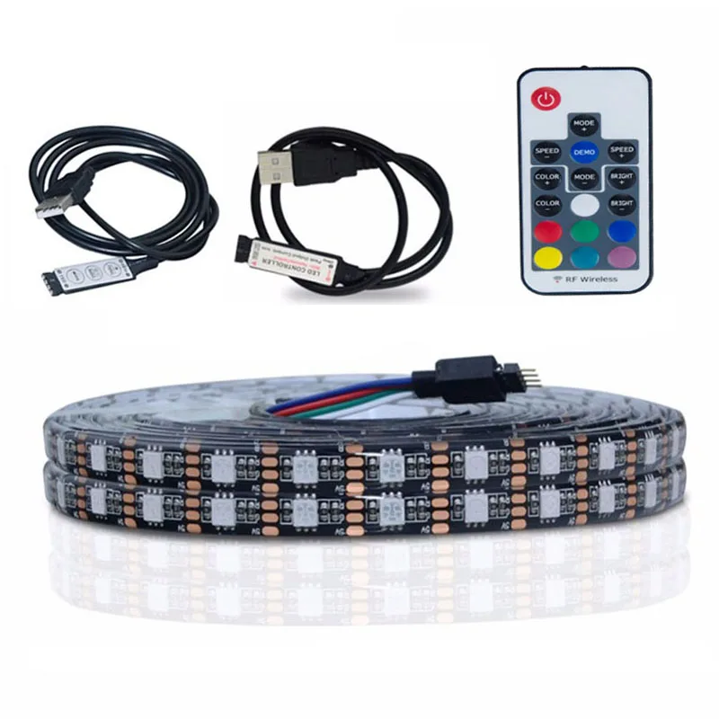 LED Strip SMD 5050 RGB LED Lighting Waterproof Flexible Light Lamps With Controller DC 5V USB TV Backlight Addressable Led Tape
LED Strip SMD 5050 RGB LED Lighting Waterproof Flexible Light Lamps With Controller DC 5V USB TV Backlight Addressable Led Tape