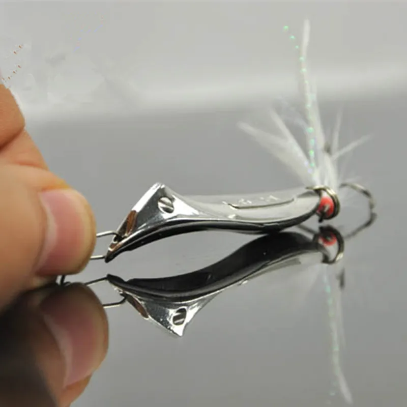 2pcs Silver/Golden 5.5cm/15g Alloy Fishing Spoon Lures Hard Bait Fresh Water Sequin Noise Paillette with Feather Tackle Pesca
2pcs Silver/Golden 5.5cm/15g Alloy Fishing Spoon Lures Hard Bait Fresh Water Sequin Noise Paillette with Feather Tackle Pesca