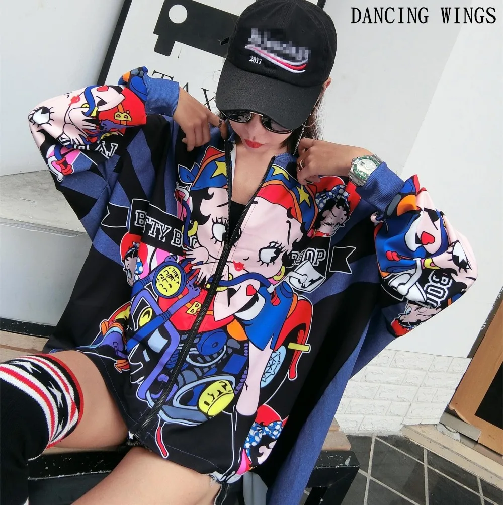 Thailand Tide Brand Cartoon Printed Irregular Jacket Coat Batwing Sleeve Loose Woman Clothes Asymmetric Jacket Women
Thailand Tide Brand Cartoon Printed Irregular Jacket Coat Batwing Sleeve Loose Woman Clothes Asymmetric Jacket Women