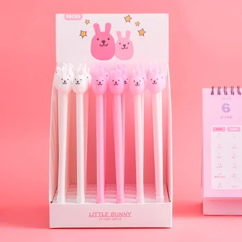 36 pcs/lot Candy Color Rabbit Gel Pen Cute 0.5mm Black Ink Neutral pen office School writing Supplies Stationery gift
36 pcs/lot Candy Color Rabbit Gel Pen Cute 0.5mm Black Ink Neutral pen office School writing Supplies Stationery gift