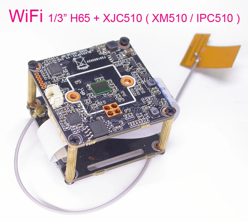 WiFi 960P 1/3" H65 CMOS image sensor + XJC510 (XM510 / IPC510) IP camera CCTV module PCB + WiFi + TF slot board
WiFi 960P 1/3" H65 CMOS image sensor + XJC510 (XM510 / IPC510) IP camera CCTV module PCB + WiFi + TF slot board