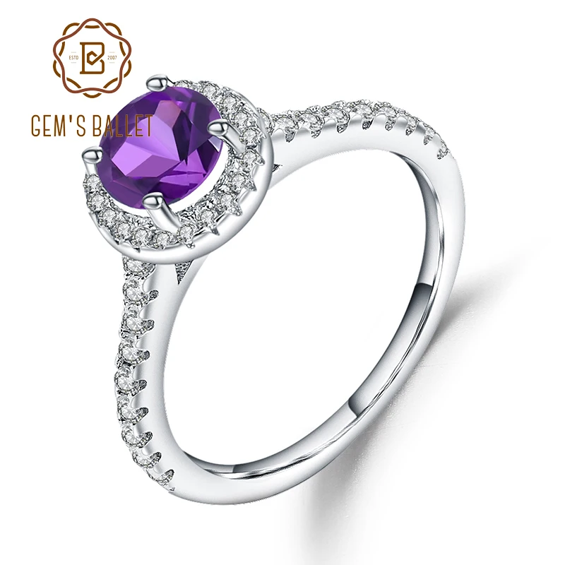 Gem's Ballet 1.35Ct Natural Amethyst Purple Wedding Ring For Women Gift 925 Sterling Silver Promise Romantic Ring Fine Jewelry
Gem's Ballet 1.35Ct Natural Amethyst Purple Wedding Ring For Women Gift 925 Sterling Silver Promise Romantic Ring Fine Jewelry