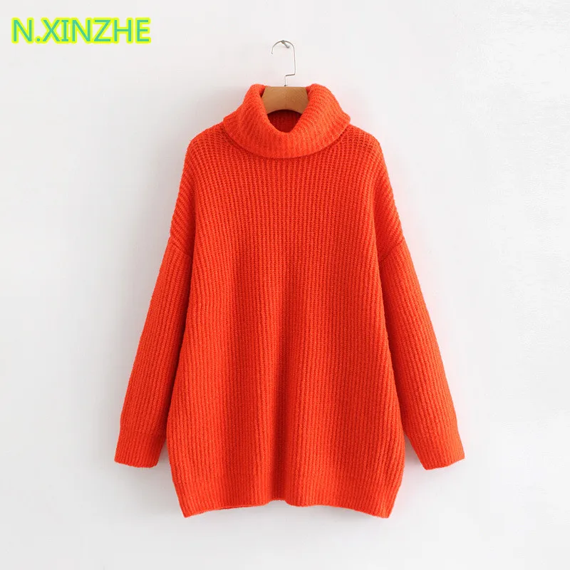 2018 women clothing long sleeve turtleneck solid relaxed sweater long Tops Female fashion casual loose pullovers knitted jumpers
2018 women clothing long sleeve turtleneck solid relaxed sweater long Tops Female fashion casual loose pullovers knitted jumpers