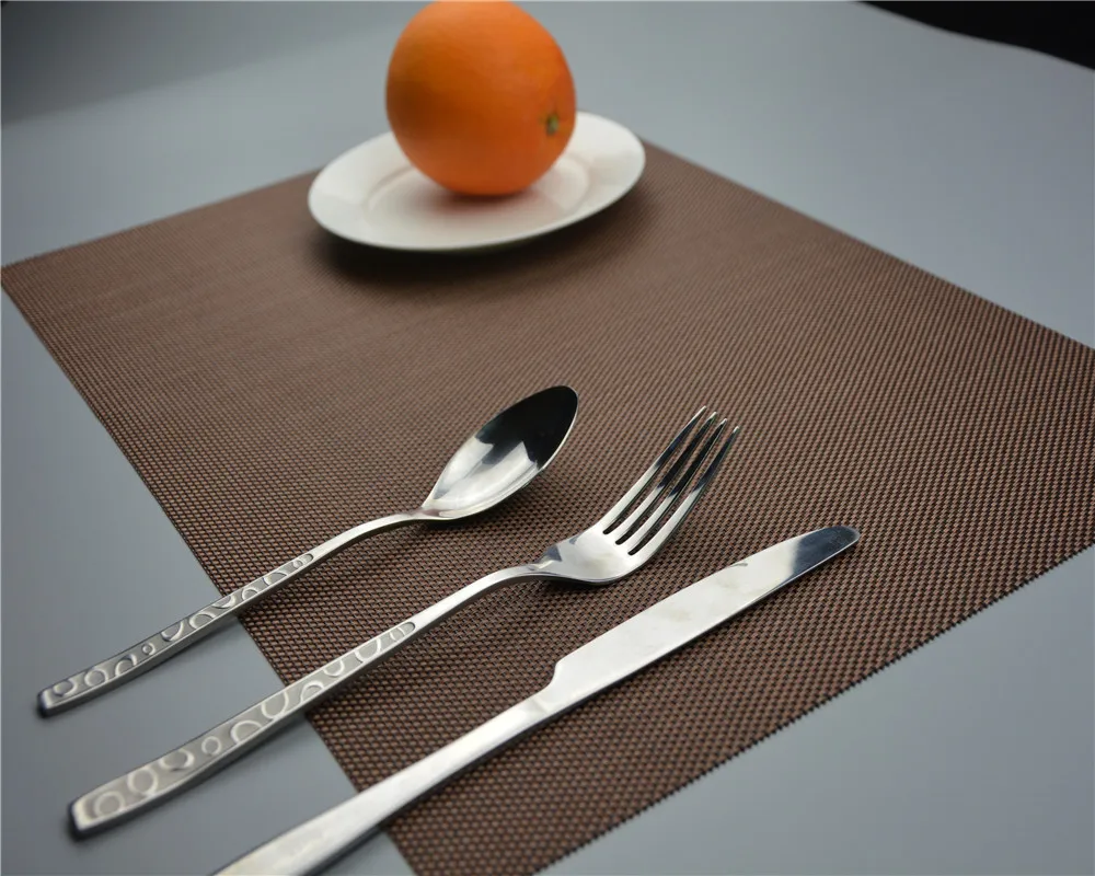 4pcs/lot PVC Placemat Square Hand-Woven Color Home Desk Mat Table Mats For Dining Table Coasters Slip-Resistant Kitchen JI 0805
4pcs/lot PVC Placemat Square Hand-Woven Color Home Desk Mat Table Mats For Dining Table Coasters Slip-Resistant Kitchen JI 0805
