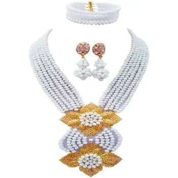 Hot Selling Opaque White Crystal Women Wedding Beads Necklace Jewelry Sets for Bridal 6C-HL-33
Hot Selling Opaque White Crystal Women Wedding Beads Necklace Jewelry Sets for Bridal 6C-HL-33