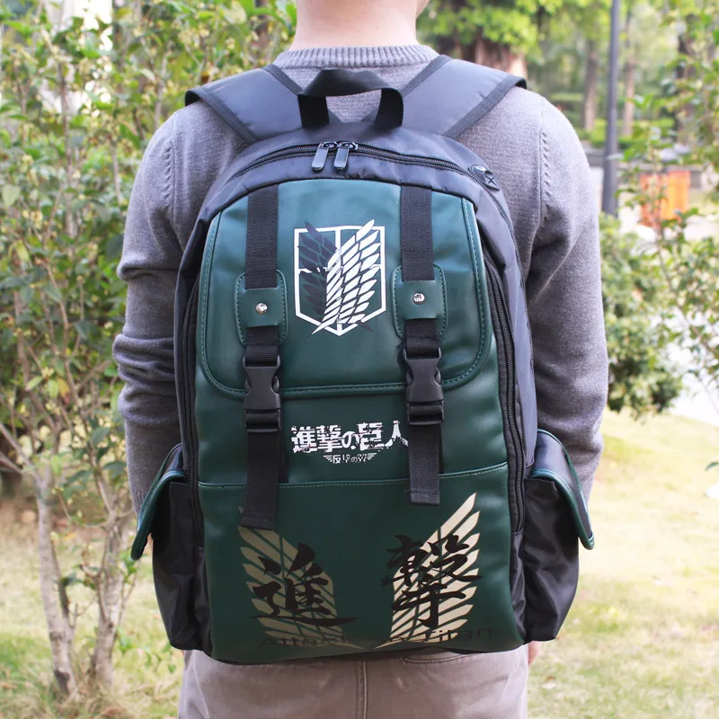 Attack on Titan Shingeki no Kyojin Action figure printed Backpack School bag BookBag Canvas Bag Rucksack sport travel bag toy
Attack on Titan Shingeki no Kyojin Action figure printed Backpack School bag BookBag Canvas Bag Rucksack sport travel bag toy