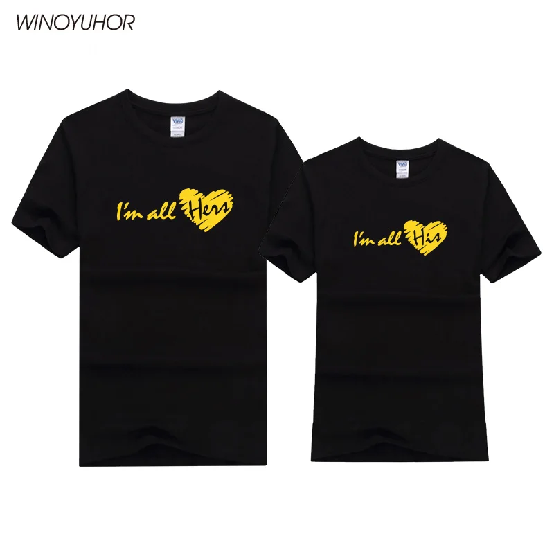 I'm All Hers Couple Lover T Shirt 2019 New Summer Fashion Cotton O-neck Tees Cool Short Sleeve Couple Clothes For Husband Wife
I'm All Hers Couple Lover T Shirt 2019 New Summer Fashion Cotton O-neck Tees Cool Short Sleeve Couple Clothes For Husband Wife